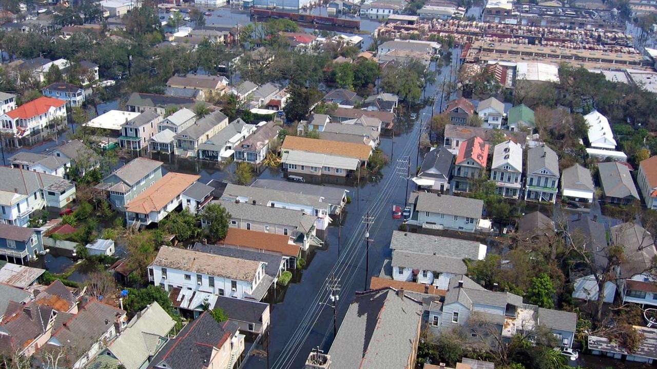 flooded city streets