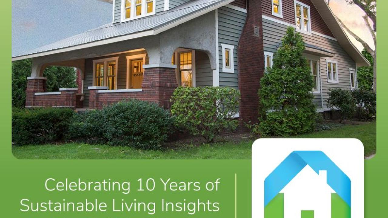 A home exterior. "Celebrating 10 years of Sustainable Living Insights and the ReNEWW House". 