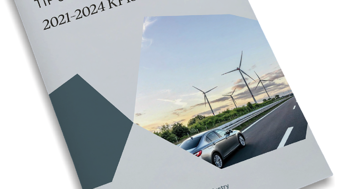 A virtual mock up of KPI report cover