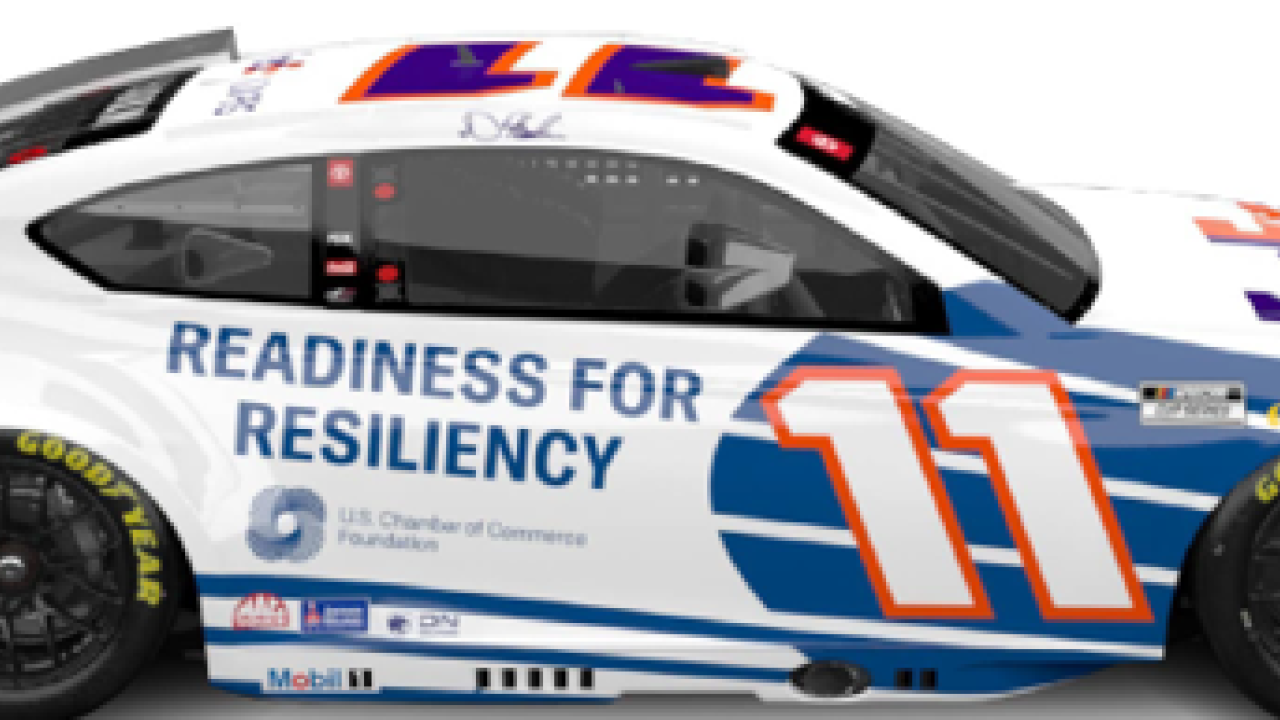 car with "Readiness for Resiliency" written on the side.
