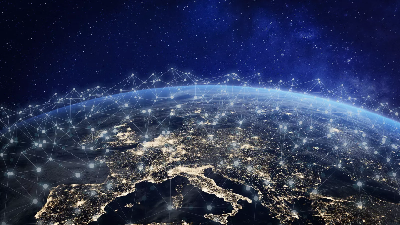 Illustration of connections being made across the world