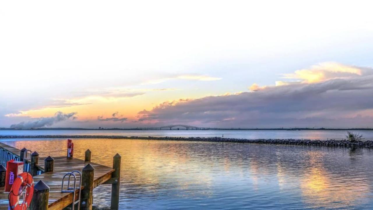 looking out over water