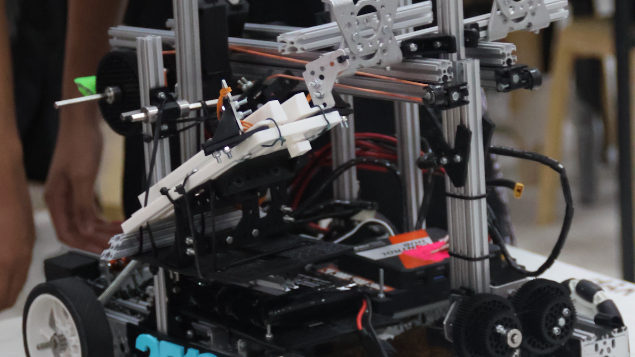 close up of a robot