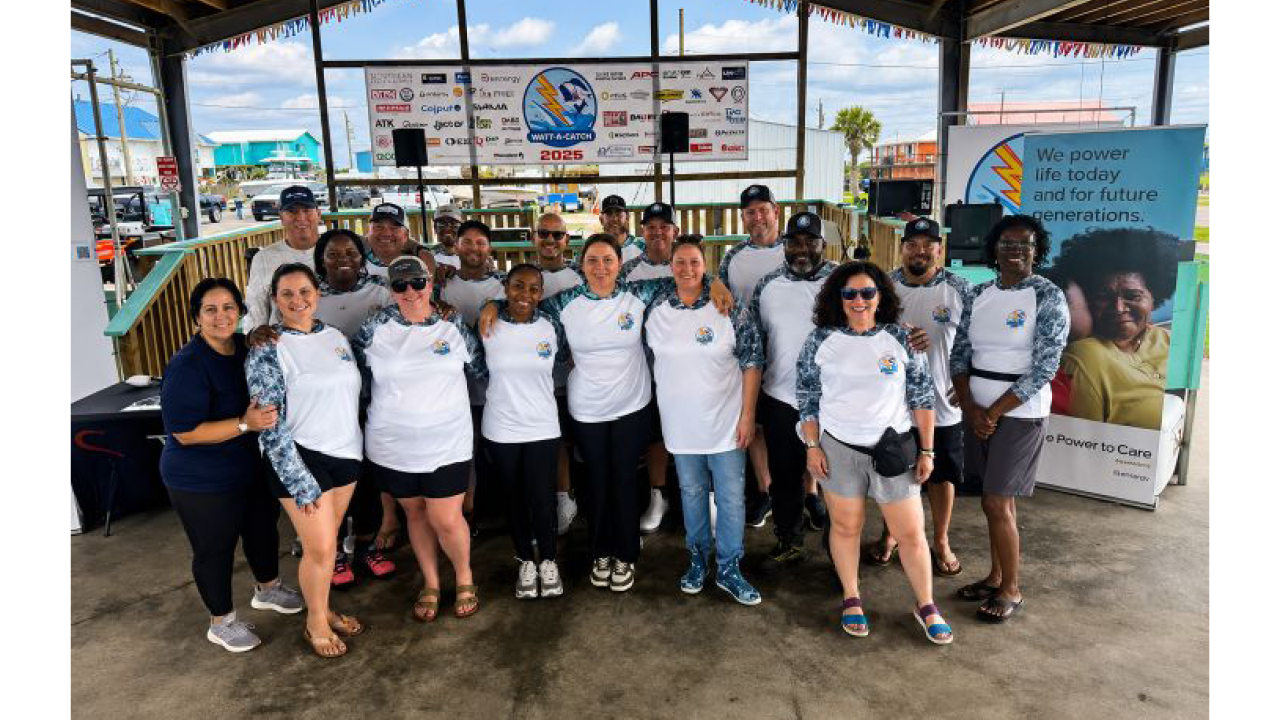 A group standing together at event