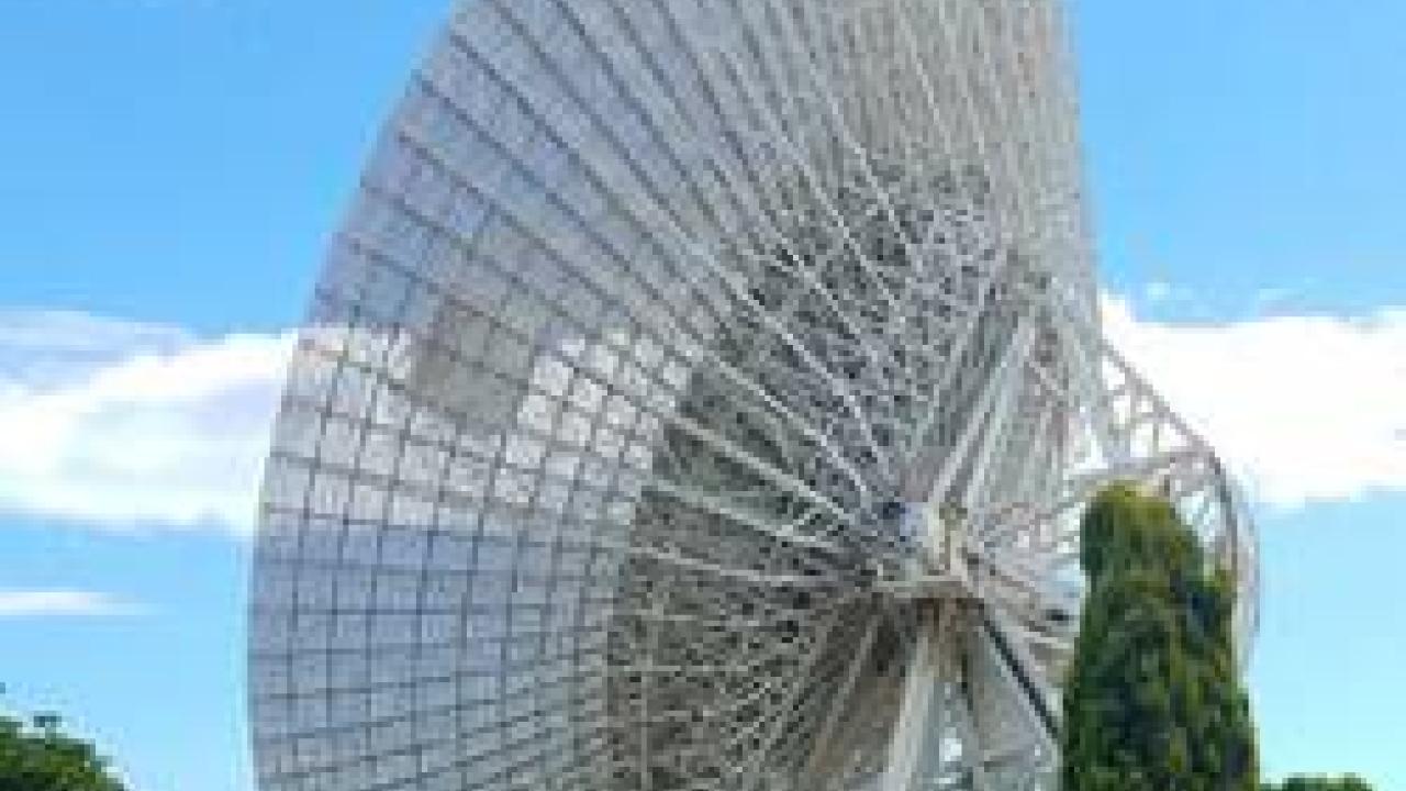 large outdoor satellite dish