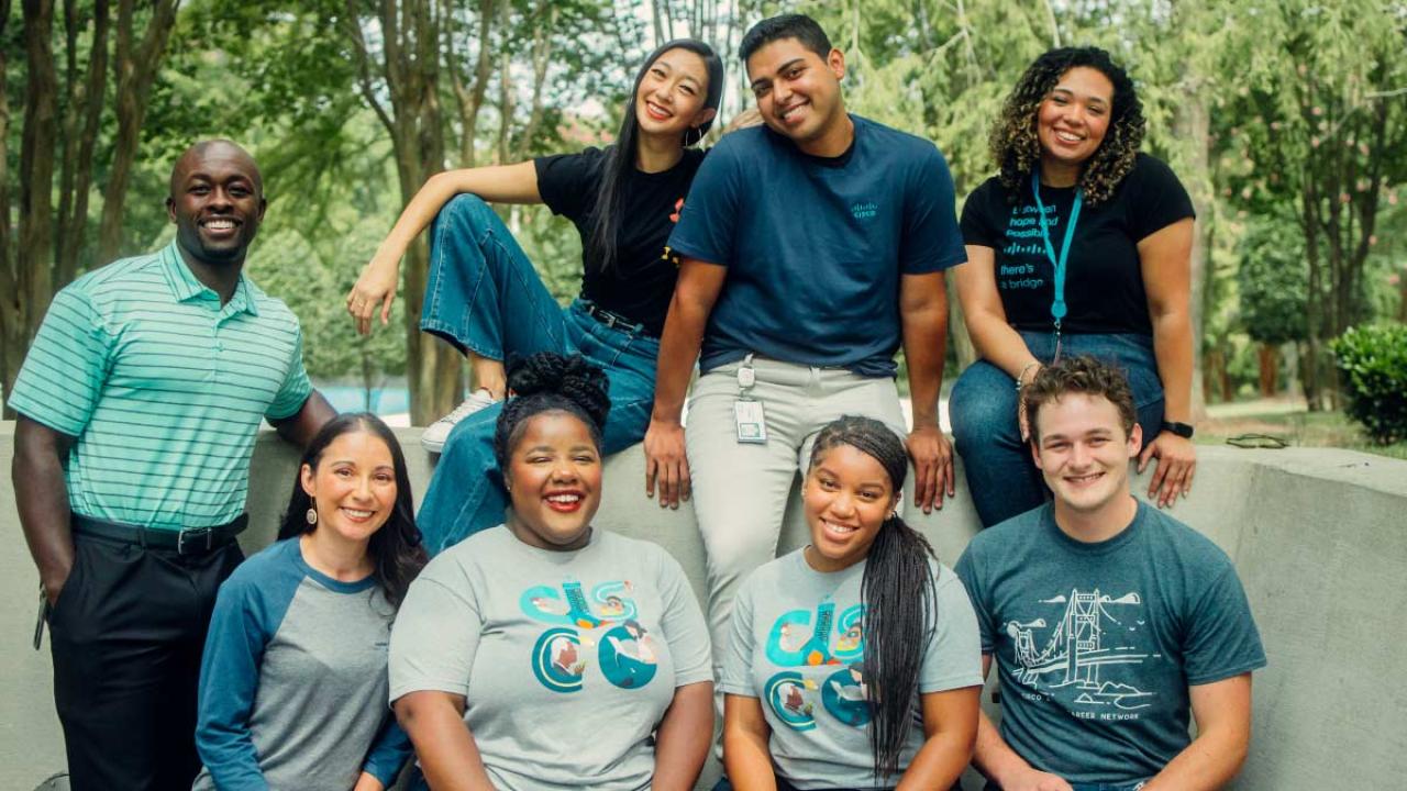 group of smiling people
