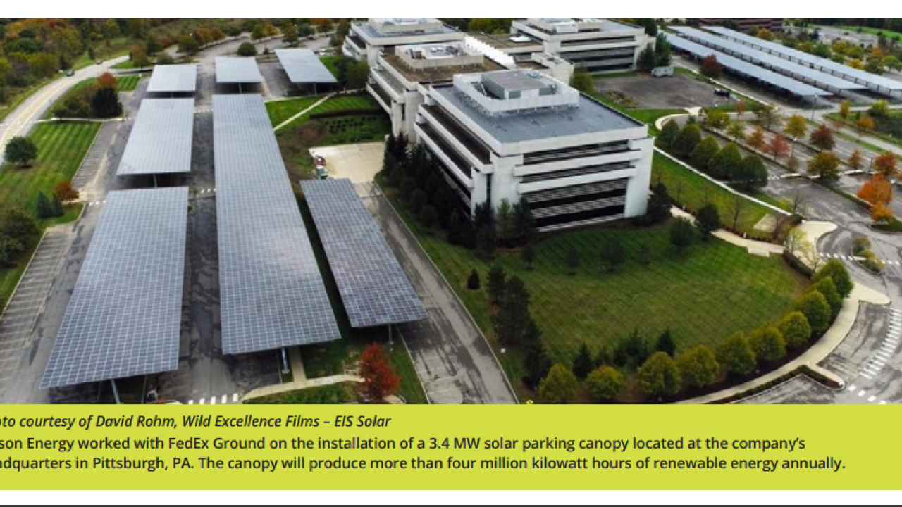 Solar Panels next to a building