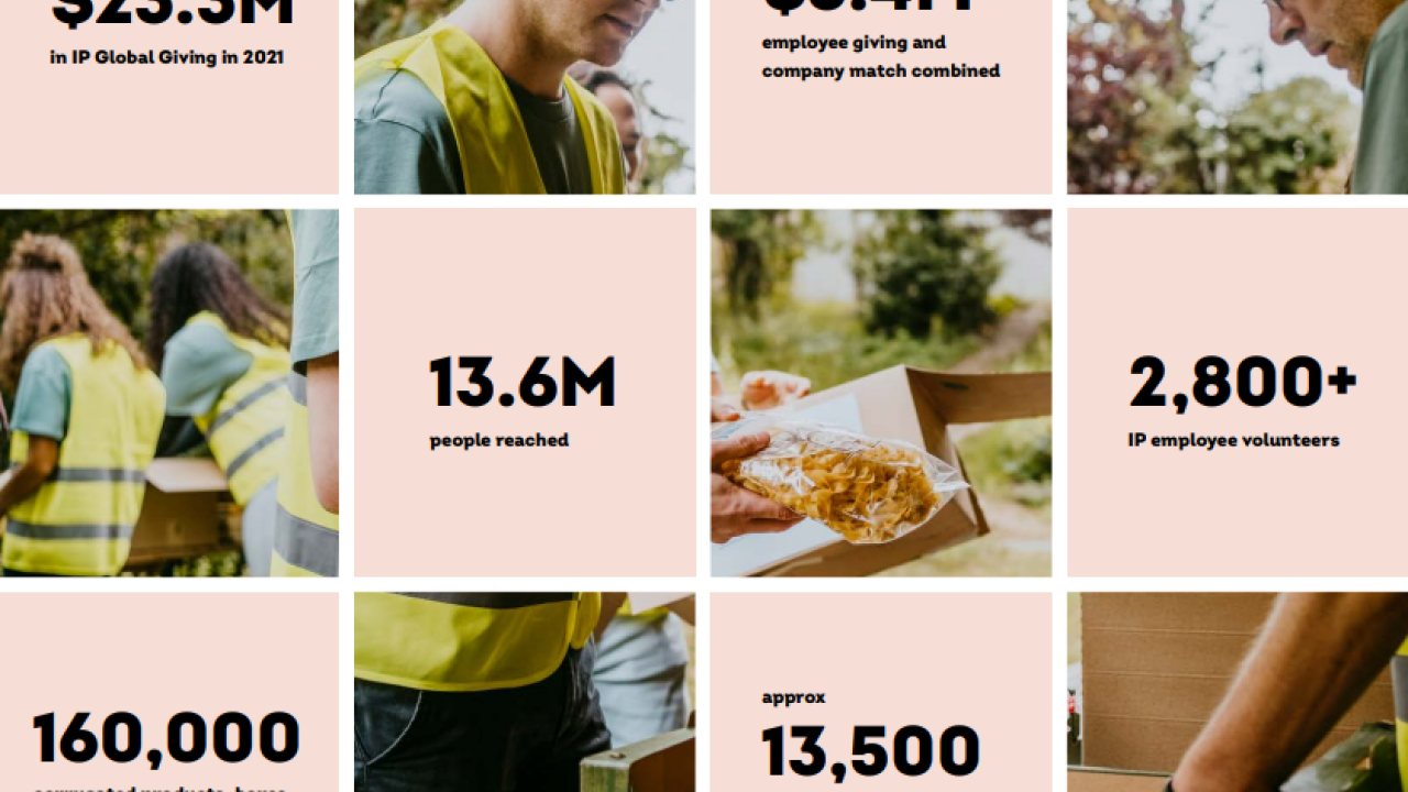 Squares of photos of volunteers and squares with data listed under Tracking Progress