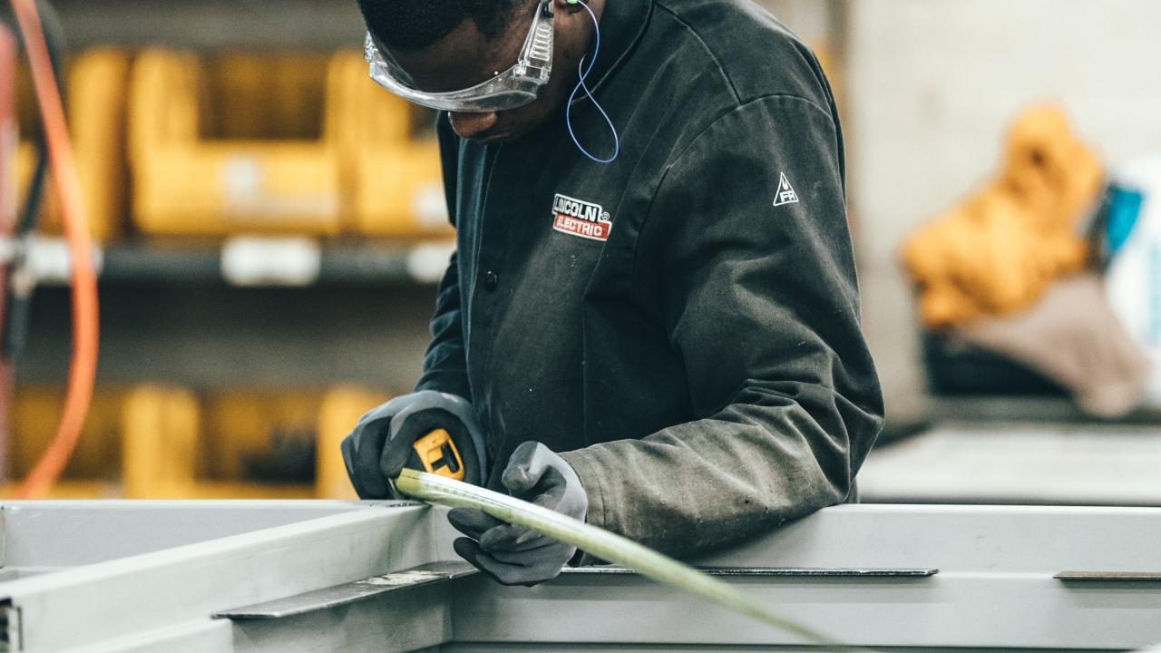 Man working in a factory