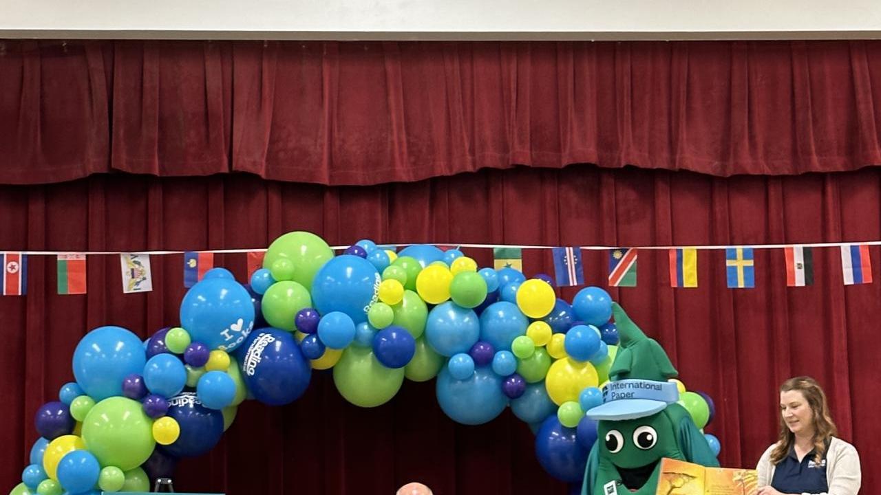 presentation on a stage