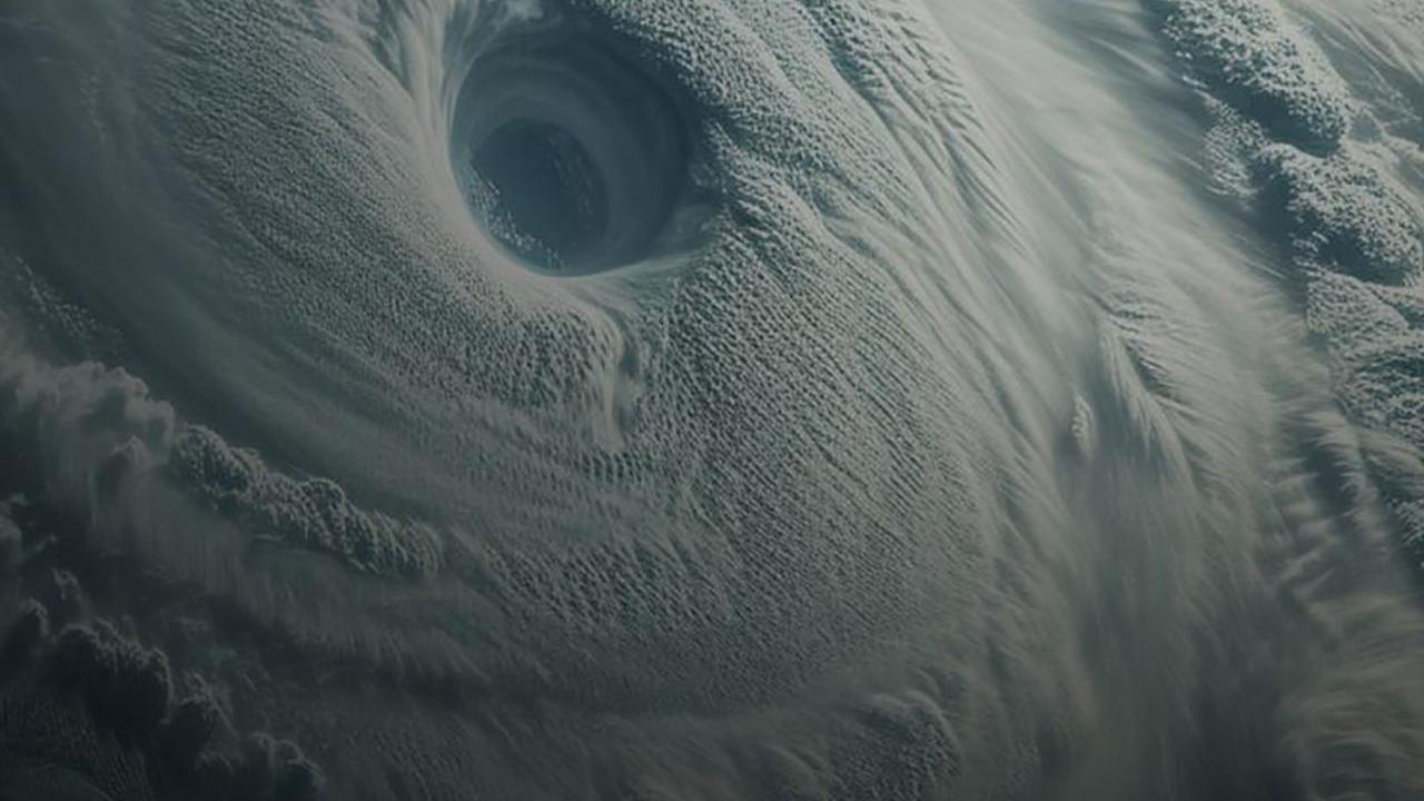 eye of storm from above