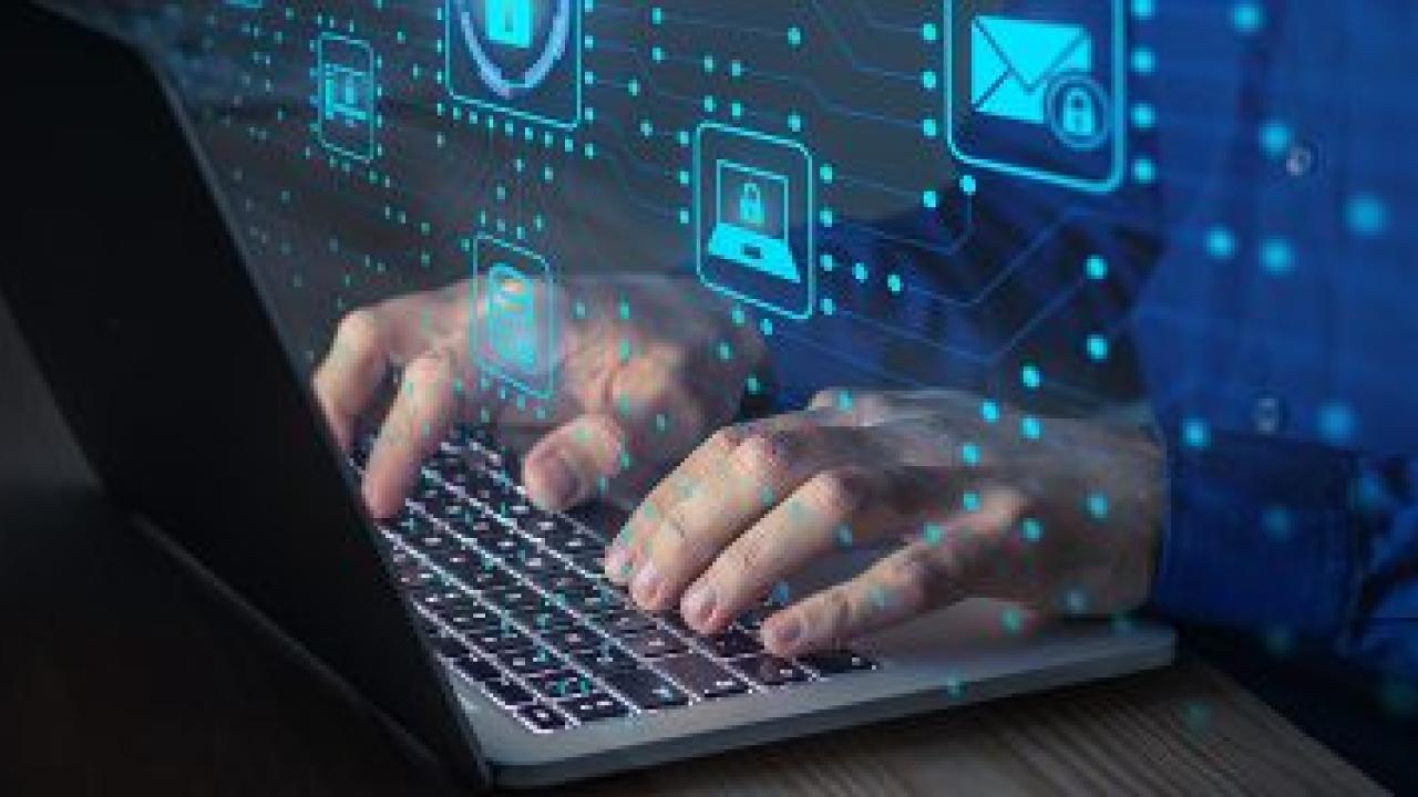 Person using laptop
