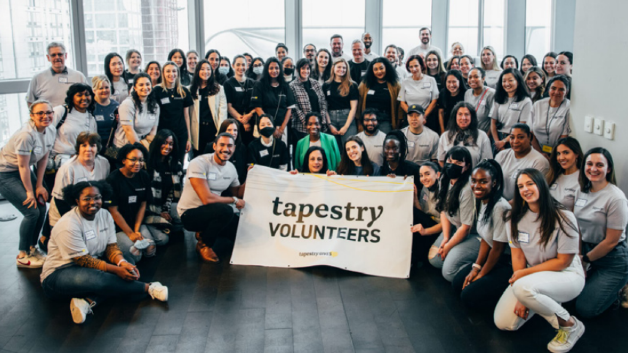 Group photo of volunteers at Tapestry