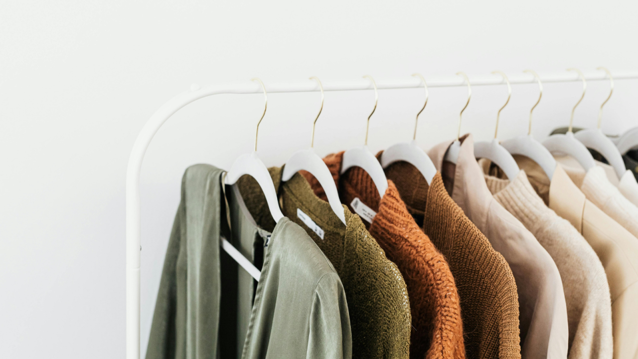 Clothing on hangers