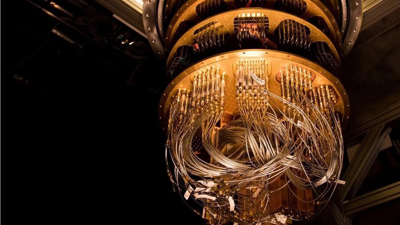 wires coming down from large machine