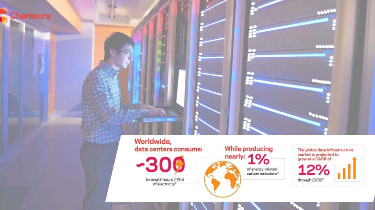 person in data center