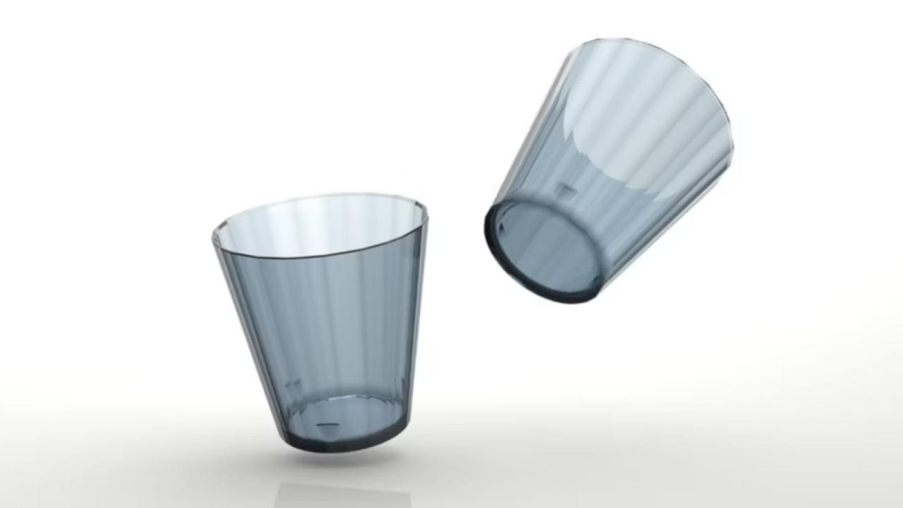 two tritan dester cups isolated