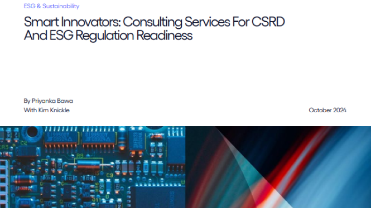 VERDANTIX SMART INNOVATORS REPORT  Consulting Services For CSRD And ESG Regulation Readiness