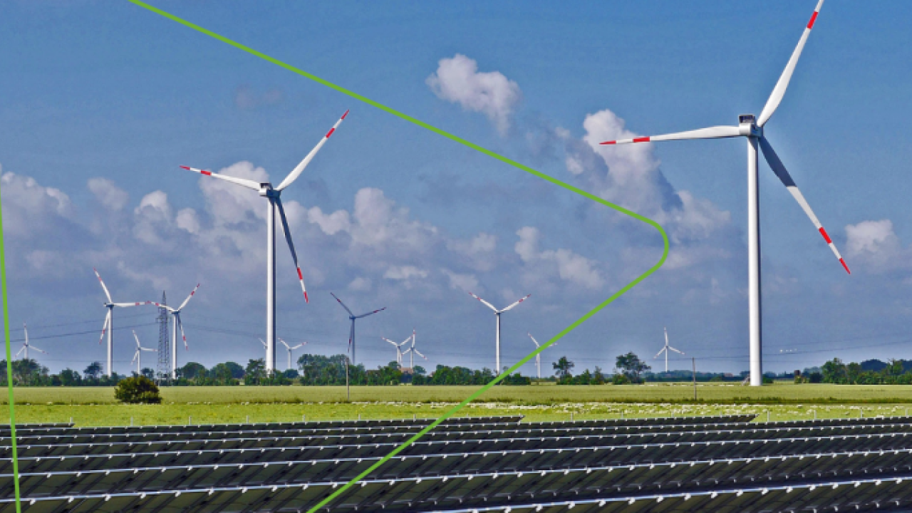 field of wind turbines
