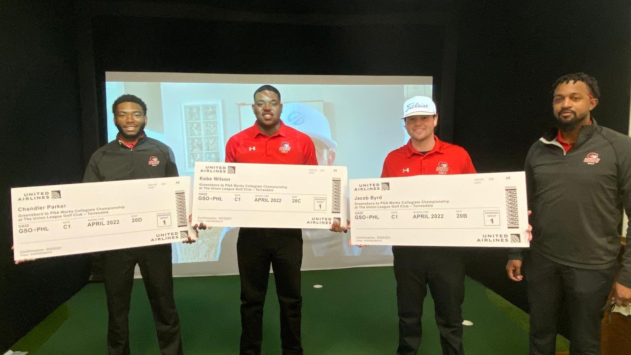 winston salem state university golf team with united airlines boarding passes