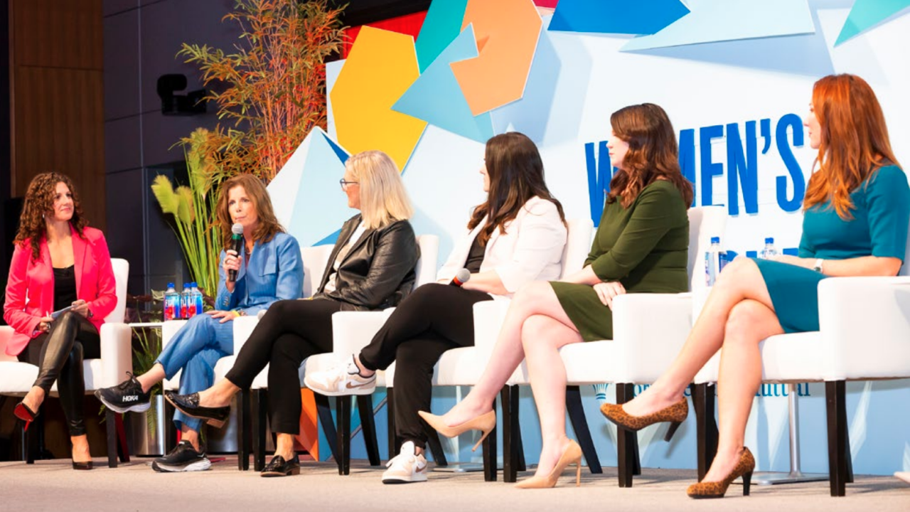 line of women onstage
