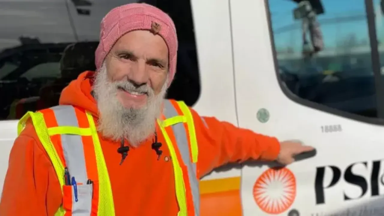 Paul Manzi in front of his truck