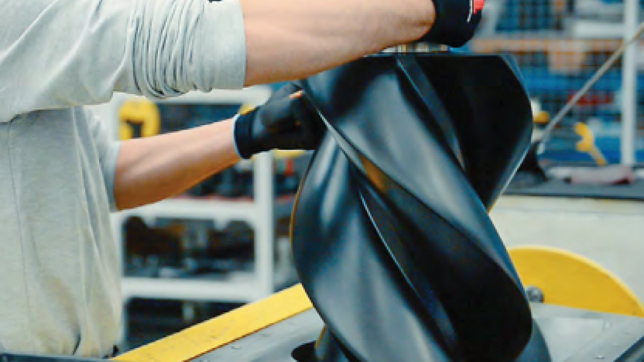 Person working on machinery