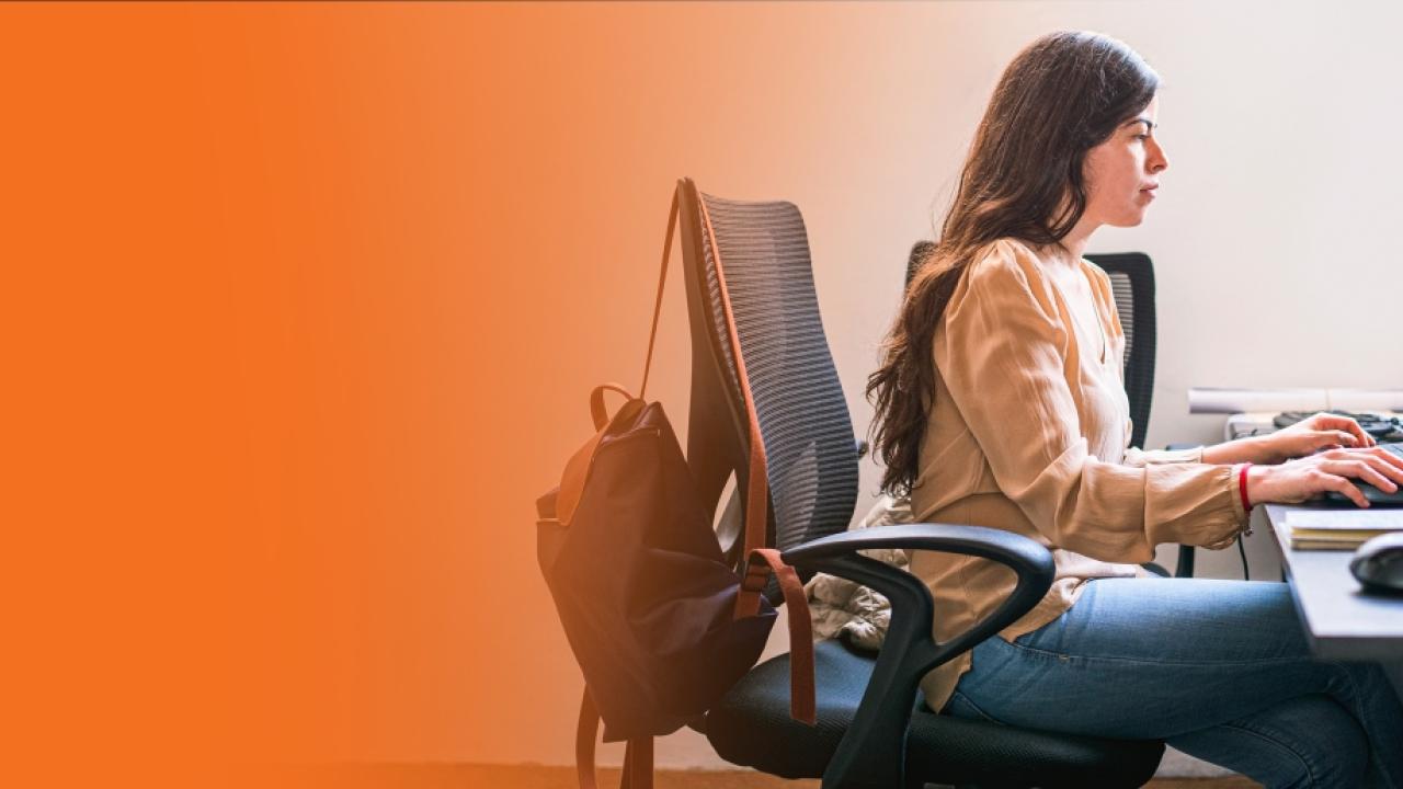 person working at a desk