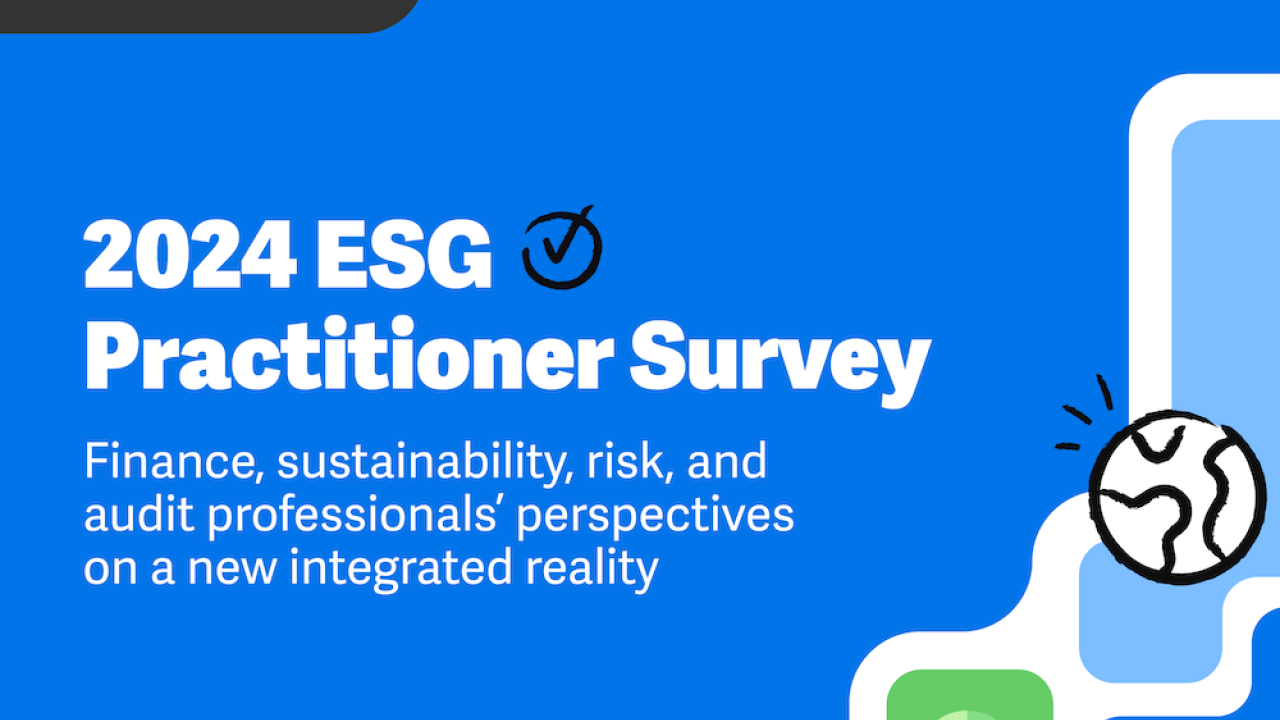 Workiva 2024 ESG Practitioner Survey. Finance, sustainability, risk and audit professionals' perspectives on a new integrated reality. 