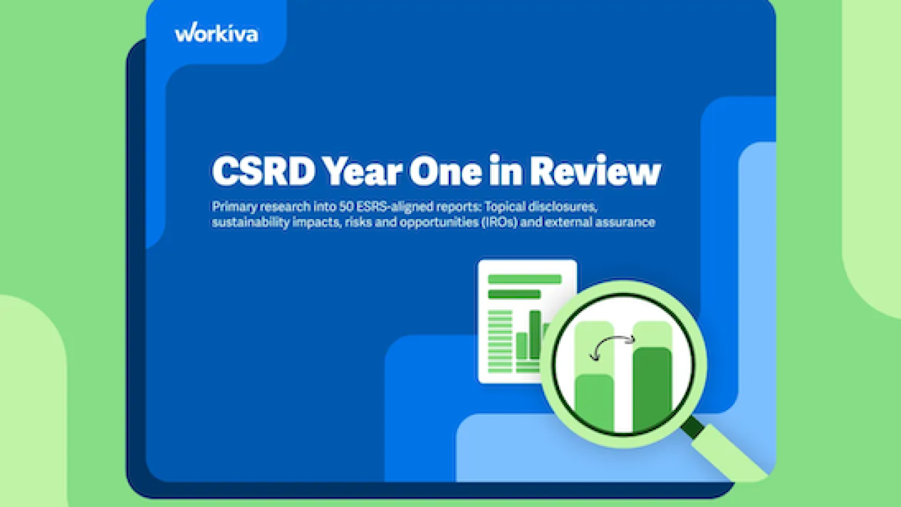 Workiva CSRD Omnibus Report logo.