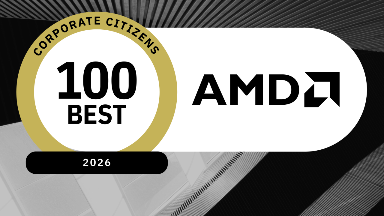 100 Best Corporate Citizens 2026 with AMD logo