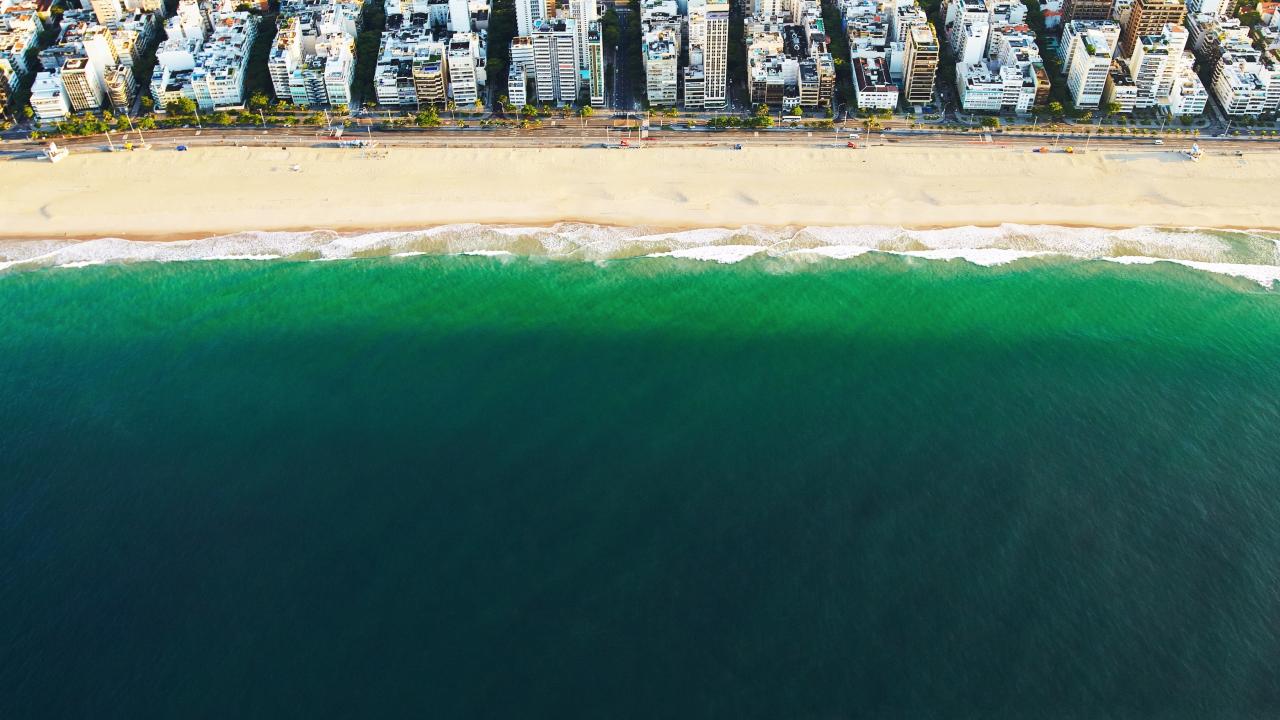 Aerial view of beach