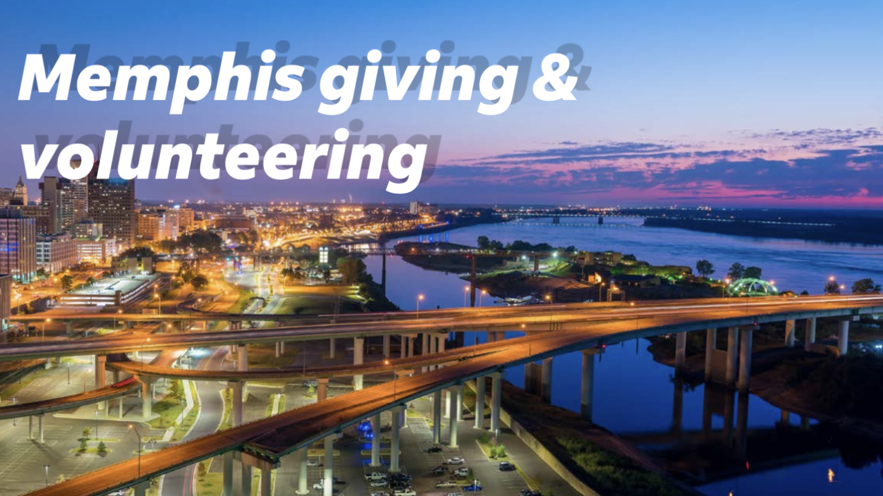 Aerial view of Memphis skyline