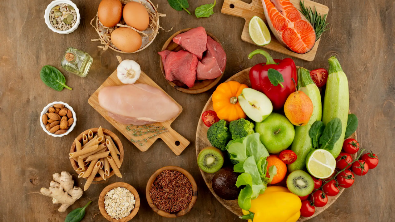 Grouping of delicious foods.