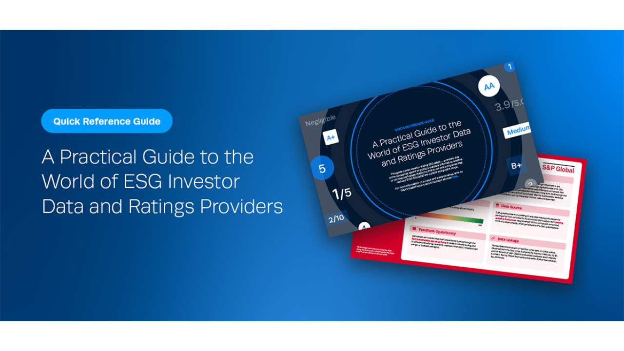 G&A's Practical Guide to the World of ESG Investor Data and Ratings Providers