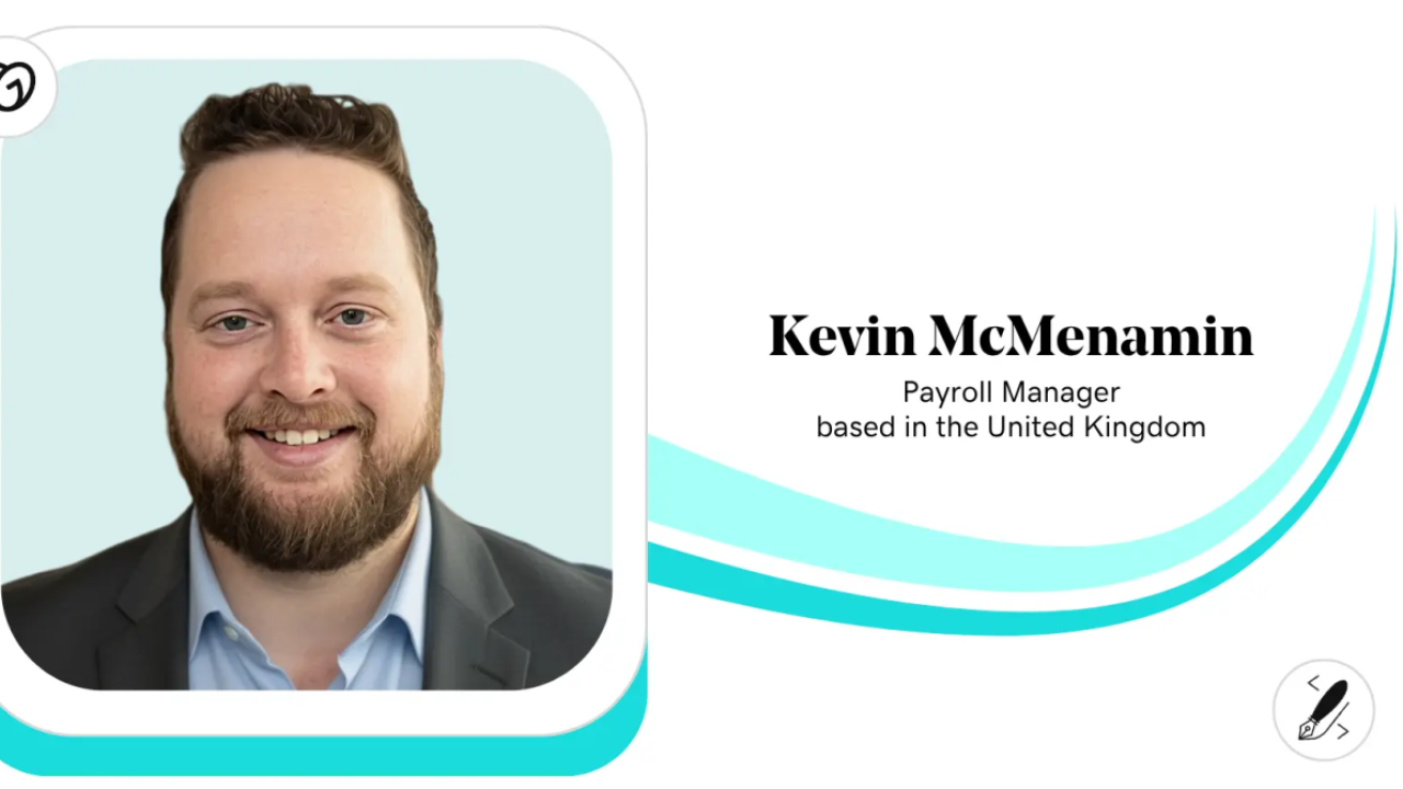Kevin McMenamin, Payroll Manager based in the United Kingdom