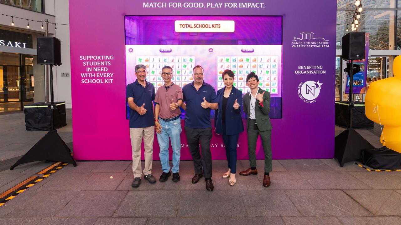 Group photo at 2026 Sands for Singapore Charity Festival
