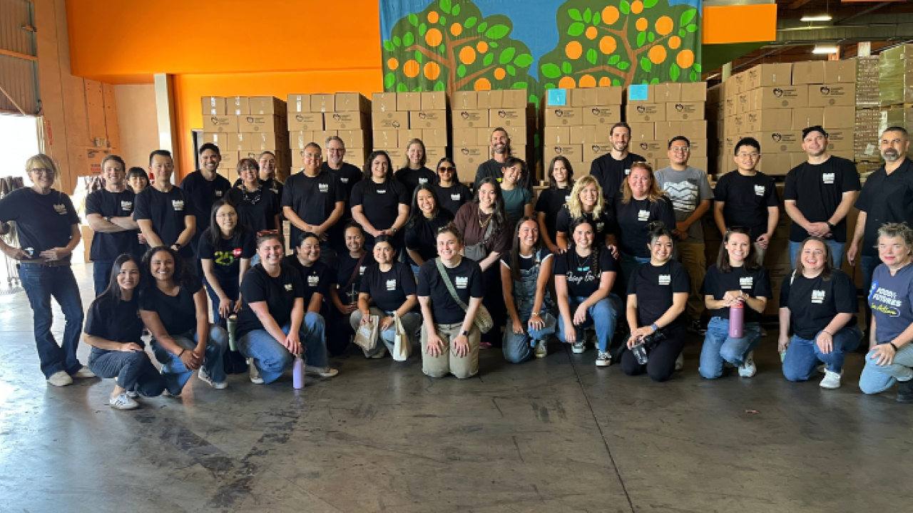 Habit Burger & Grill employees came together for a two-hour Pack-a-Box volunteer event at the Orange County Food Bank in Garden Grove, California.