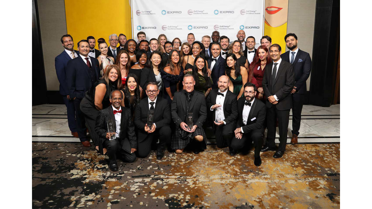 group of awardees at event