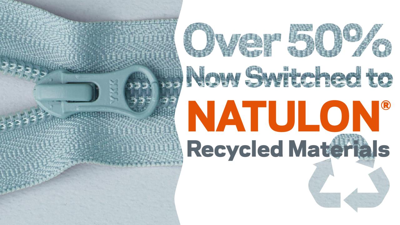 Over 50% now switched to NATULON Recycled Materials