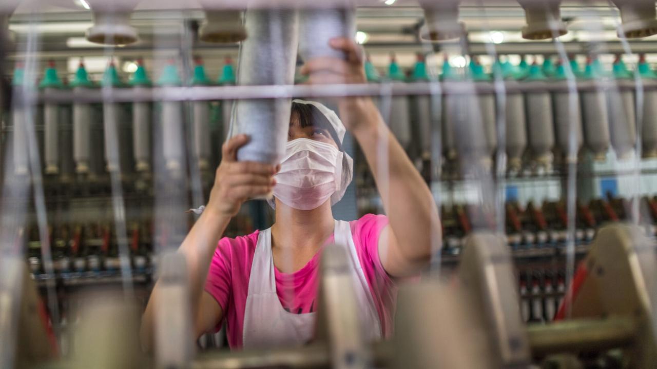 worker in textile factory