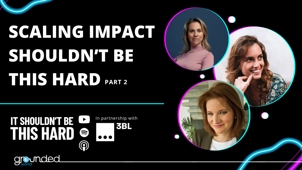 three social entrepreneurs/founders: Tessa Clarke, Alessa Berg and Heather Terry